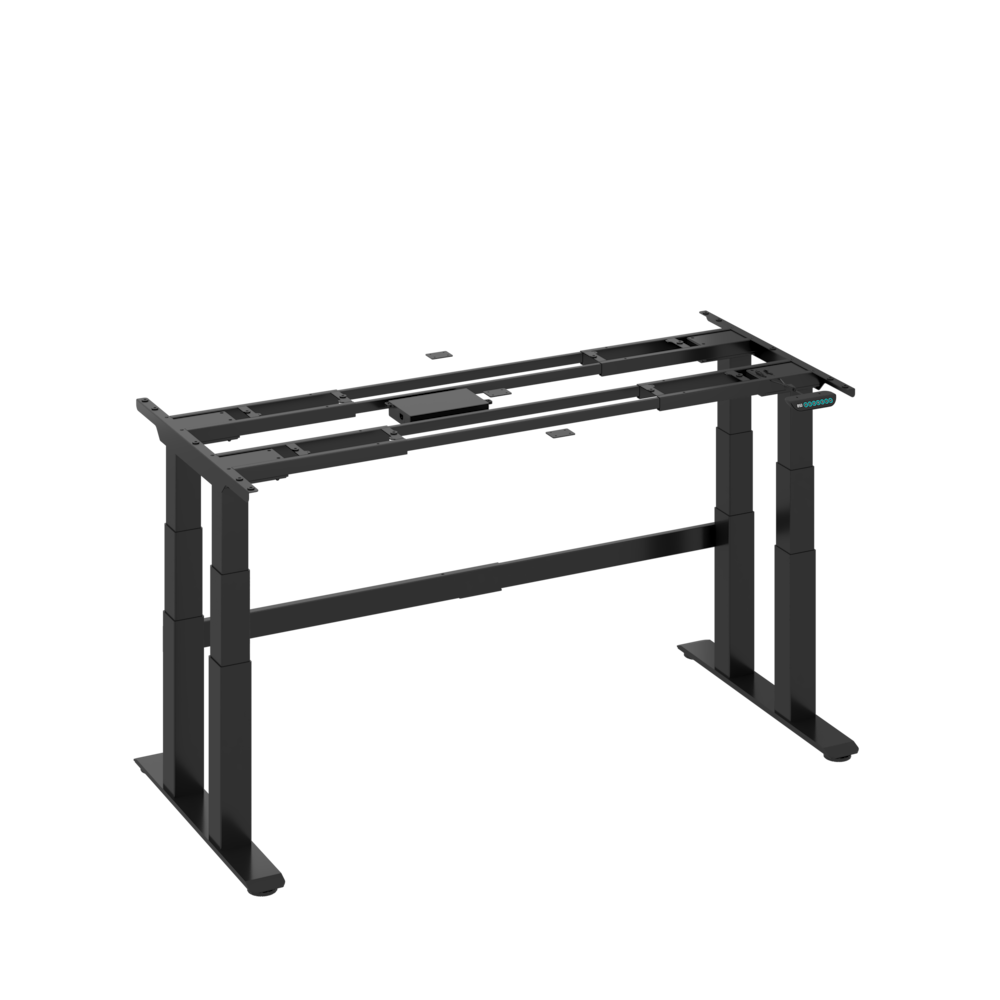 Quad-Motor 3-Stage U-Frame Electric Height-Adjustable Workbench Frame_4Dock